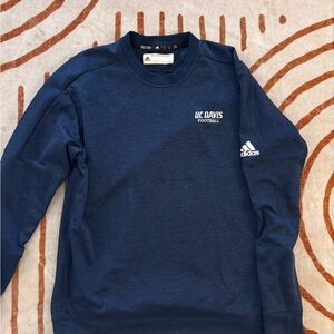 Adidas Men's Navy Blue UC Davis Football Sweater